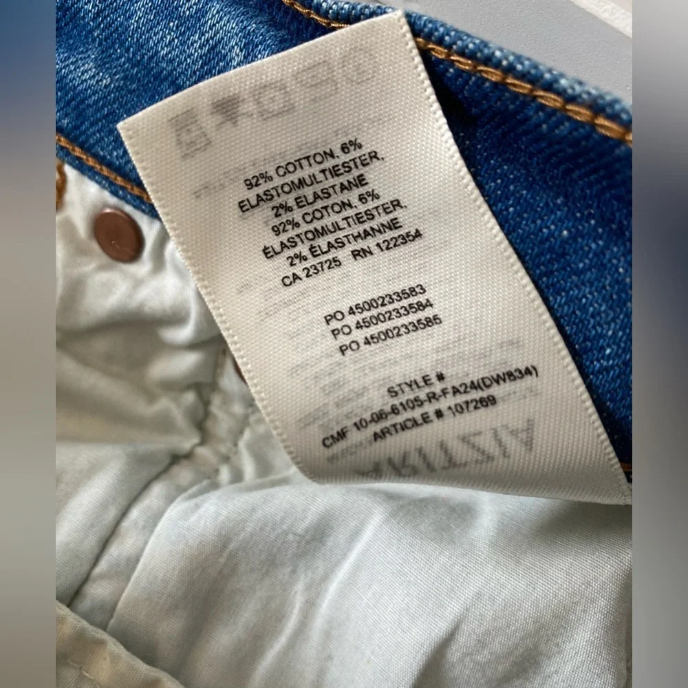 Denim Forum Aritzia The Arlo High Rise Straight 28L Jeans Buttonfly Size 30 - Picture 11 of 11